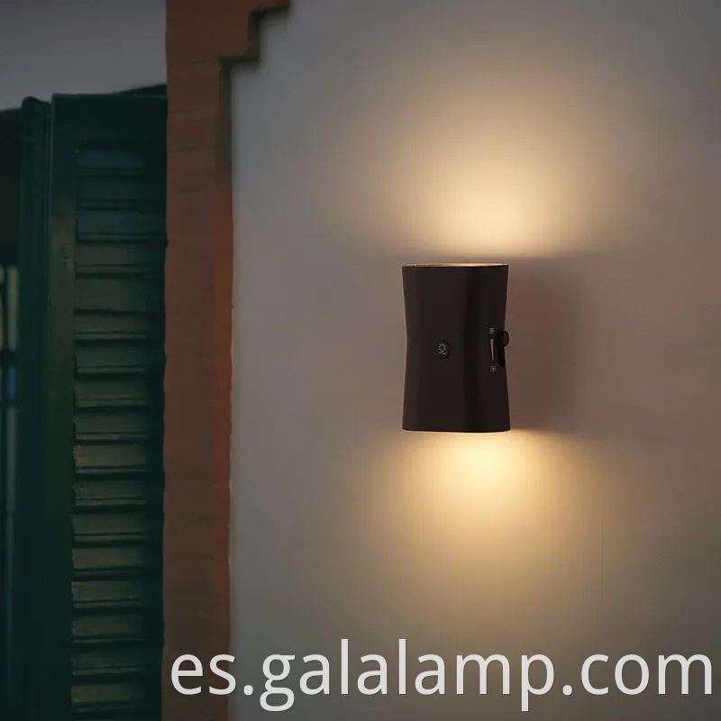 Lámpara de pared de doble cabeza de LED inteligente con función de modo de suspensión